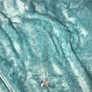 silver star & moon necklace
